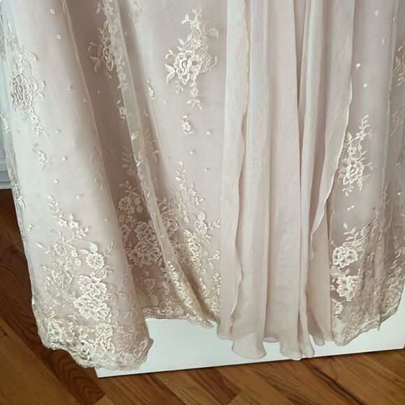 Jovani Evenings Cream Evening Gown with Belt Size 16 - Picture 5 of 11